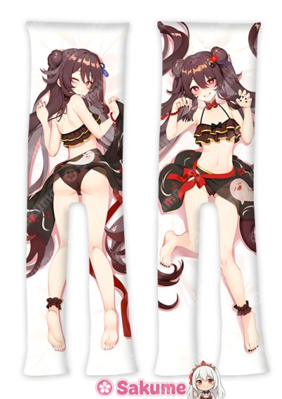 Hu Tao Genshin Impact Dakimakura med delade ben 